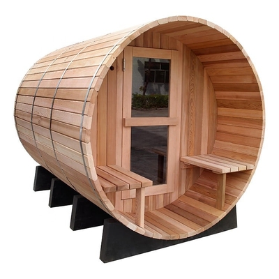 Vapor seco rojo de Cedar Barrel Sauna Outdoor Sauna alrededor de la sauna al aire libre