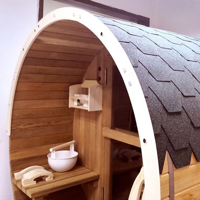 Vapor seco rojo de Cedar Barrel Sauna Outdoor Sauna alrededor de la sauna al aire libre