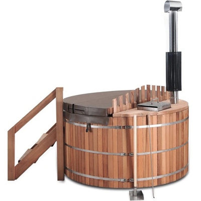 Sauna ardiente de madera al aire libre Kit Hot Tub Wet Steam del barril