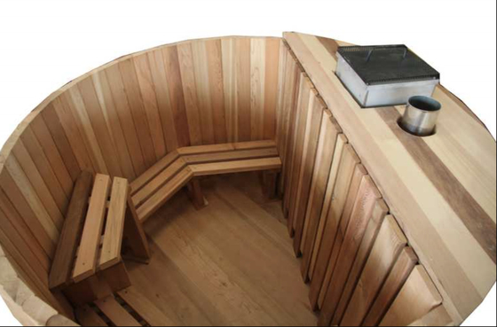 Sauna ardiente de madera al aire libre Kit Hot Tub Wet Steam del barril