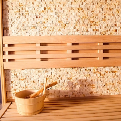 Cicuta canadiense pura/Cedar Corner Sauna Steam Room rojo 6KW 220V con el sitio de sal de roca