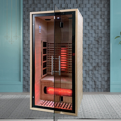 Forme el balneario infrarrojo lejano Mini Sauna For Half Body finlandés 100KG de la sauna del sitio