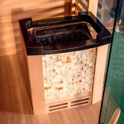 Sauna moderna de madera sólida seca de la cicuta de la sauna de vapor del panel tradicional al aire libre del control informático