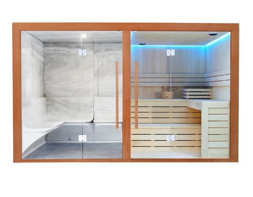 Persona seca grande Cedar Sauna de la familia 4 de la casa de combinación de la sauna de vapor del CE del tamaño