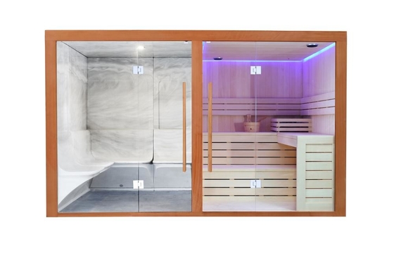 Persona seca grande Cedar Sauna de la familia 4 de la casa de combinación de la sauna de vapor del CE del tamaño
