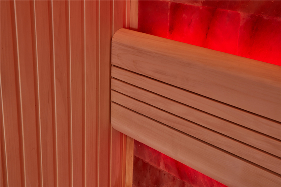Sitio de lujo modificado para requisitos particulares Cedar Aspen Sauna Room rojo de madera interior del balneario de la sal de la piedra de la roca