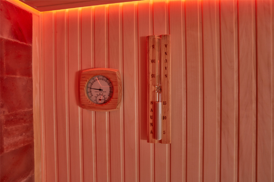 Sitio de lujo modificado para requisitos particulares Cedar Aspen Sauna Room rojo de madera interior del balneario de la sal de la piedra de la roca