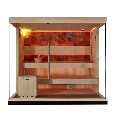 Sitio seco portátil de la sauna de Aspen Reder Harvia Stone Salt del sitio de madera de la sauna al aire libre
