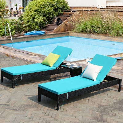 Piscina de mimbre de Chaise Lounge Chair For Beach de la rota de la cama del ocioso de Sun del ocio al aire libre