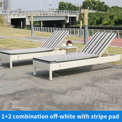 Piscina de mimbre de Chaise Lounge Chair For Beach de la rota de la cama del ocioso de Sun del ocio al aire libre