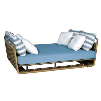 Daybed tejido ociosos al aire libre de la cuerda de Sun de la piscina de los muebles del patio del ocio