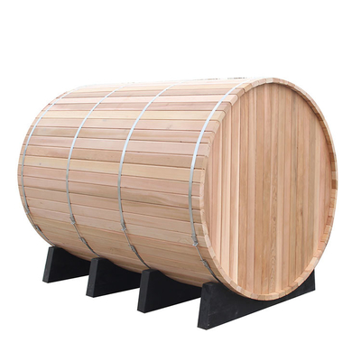Grado claro Cedar Barrel Sauna rojo 4Person 6kw sin el pórtico para las saunas al aire libre