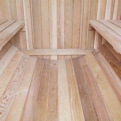Grado claro Cedar Barrel Sauna rojo 4Person 6kw sin el pórtico para las saunas al aire libre