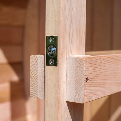 Grado claro Cedar Barrel Sauna rojo 4Person 6kw sin el pórtico para las saunas al aire libre