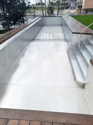 Balneario modular del acero inoxidable 316 de las piscinas de Inground del rectángulo de lujo del chalet con la cubierta