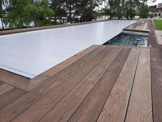 Balneario modular del acero inoxidable 316 de las piscinas de Inground del rectángulo de lujo del chalet con la cubierta