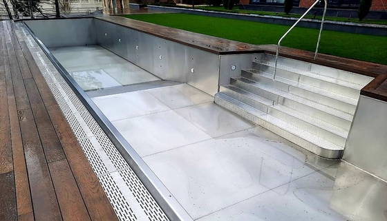Balneario modular del acero inoxidable 316 de las piscinas de Inground del rectángulo de lujo del chalet con la cubierta