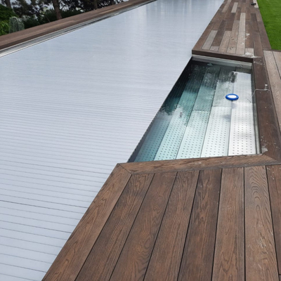 Balneario modular del acero inoxidable 316 de las piscinas de Inground del rectángulo de lujo del chalet con la cubierta