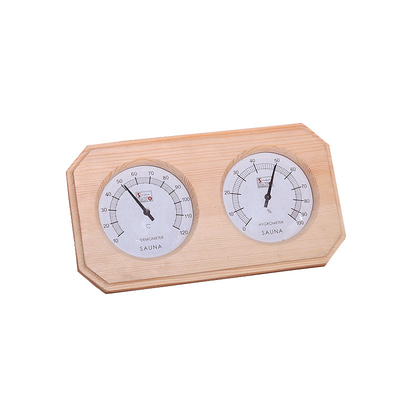 Higrómetro termo de vapor de la sauna de madera seca del sitio
