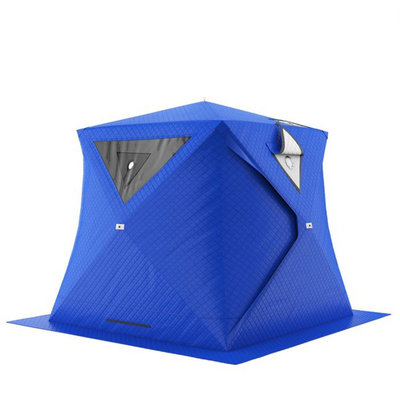 Tienda azul de la sauna al aire libre portátil de nylon con los productos que acampan grandes de Windows