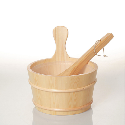 Pino Pail With Insert Sauna Bucket del grueso 4L 5L 6L del 1.3CM con la parte inferior