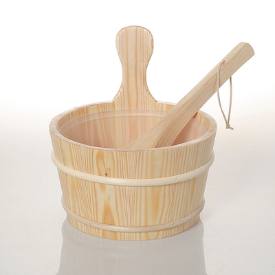 Pino Pail With Insert Sauna Bucket del grueso 4L 5L 6L del 1.3CM con la parte inferior