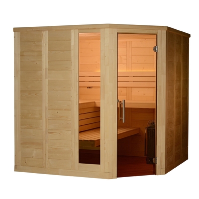bisagras nórdicas sólidas interiores de los SS de la picea del vapor 8kw del sitio tradicional de la sauna