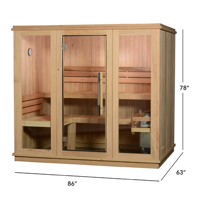cedro rojo ETL del vapor 220V de madera interior tradicional seca de la sauna