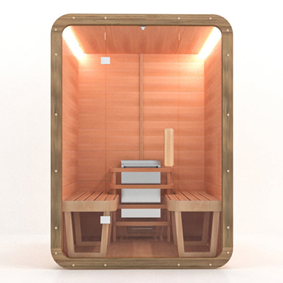 Persona roja de Cedar Steam Sauna Room 2 de la tendencia del sólido portátil tradicional de la sauna