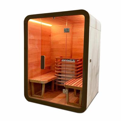 Persona roja de Cedar Steam Sauna Room 2 de la tendencia del sólido portátil tradicional de la sauna