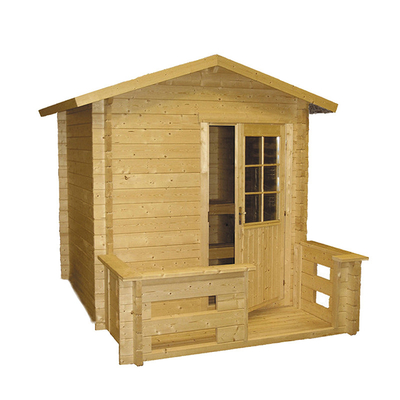 Cabina de madera de la sauna del vapor de la persona 4-6 de la picea nórdica tradicional al aire libre