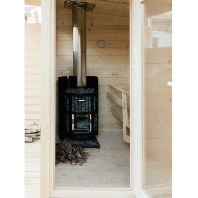 Cabina infrarroja lejana de madera de la sauna de 6 personas de la picea nórdica al aire libre