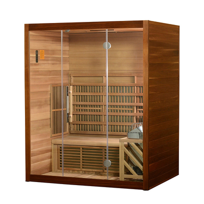 Sitio completo infrarrojo lejano bajo de la sauna del espectro del EMF de la persona interior del cedro rojo 4 para el hogar